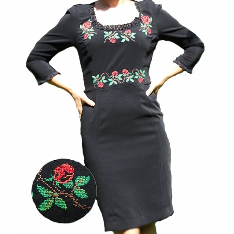 Rochie dama brodata Adelina Elfbebe, 38